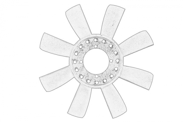 Ventilator radiator potrivit IVECO DAILY I, DAILY II 2.4D/2.5D/2.8D 01.85-05.99 [2]