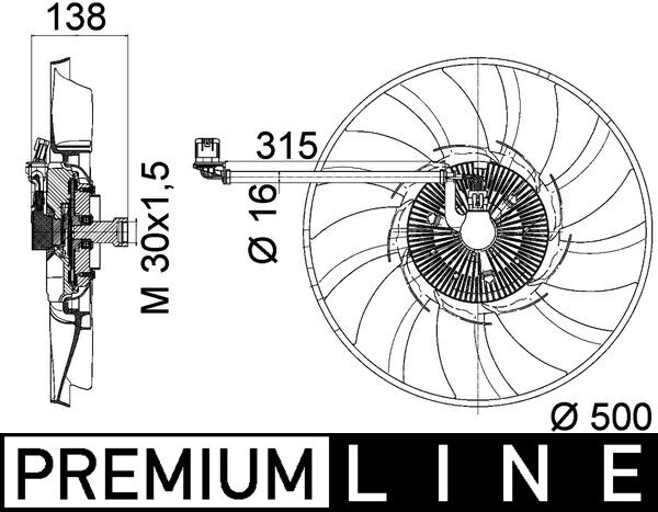 Ventilator radiator potrivit LAND ROVER DISCOVERY IV, RANGE ROVER SPORT I 3.0D 09.09-12.18