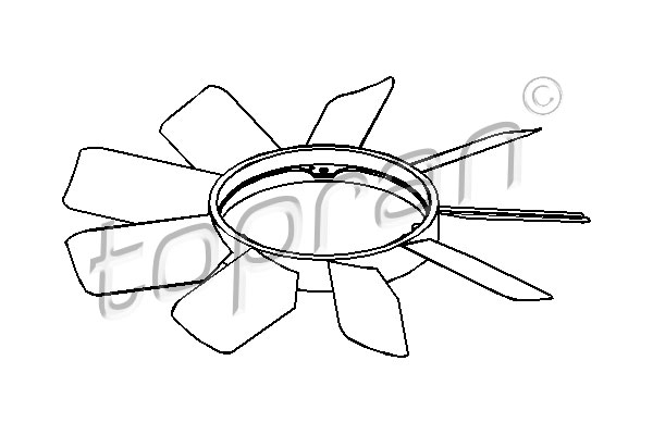 Ventilator radiator potrivit MERCEDES 124 T-MODEL (S124), 124 (W124), C T-MODEL (S202), C (W202), CLK (A208), CLK (C208), E (W124), SLK (R170) 2.0-2.5D 09.88-03.01