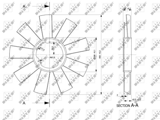 Ventilator radiator potrivit MERCEDES SPRINTER 2-T (B901, B902), SPRINTER 3-T (B903), SPRINTER 4-T (B904) 2.9D 02.95-05.06 [4]