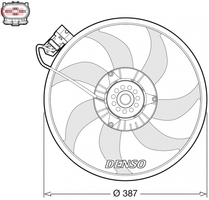 Ventilator radiator potrivit OPEL COMBO MINIVAN, CORSA C 1.3D 1.7D 06.03-