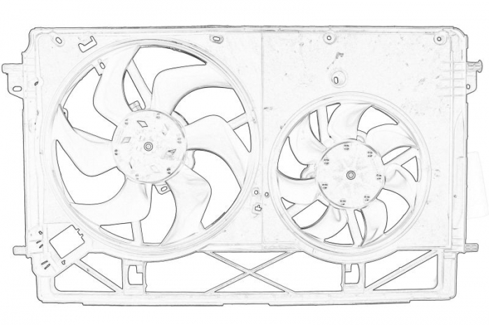 Ventilator radiator potrivit OPEL VIVARO B 1.6D 06.14-12.19