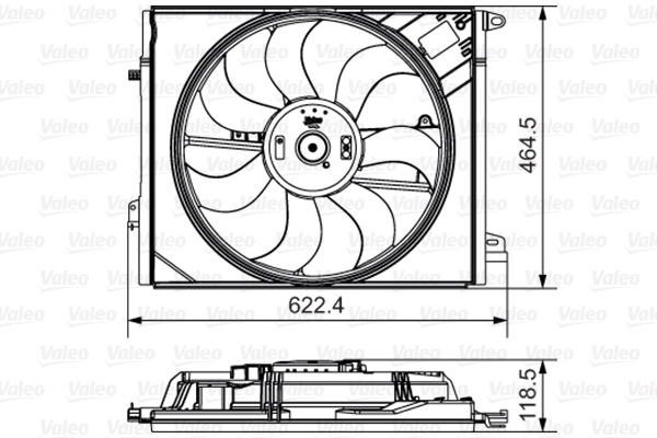 Ventilator radiator potrivit RENAULT GRAND SCENIC IV, MEGANE IV, SCENIC IV, TALISMAN 1.2-1.7D 06.15- [3]