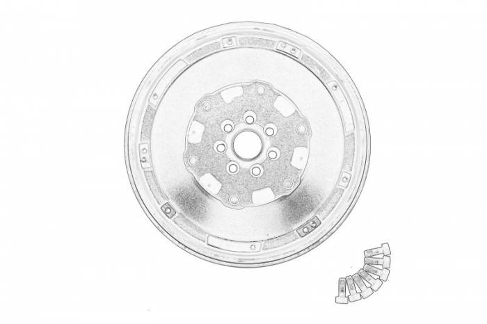 Volanta (228mm) potrivit MERCEDES CITAN MIXTO (DOUBLE CABIN), CITAN (MPV), CITAN/MINIVAN (W415); DACIA DUSTER, DUSTER/SUV, LODGY, LOGAN II, SANDERO II; NISSAN CUBE, JUKE, NOTE 1.5D 08.03- [2]