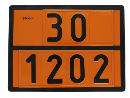 Echipamente - Tablita placa avertizare marcaj ADR 30/1202, Cargoparts 30x40 cm