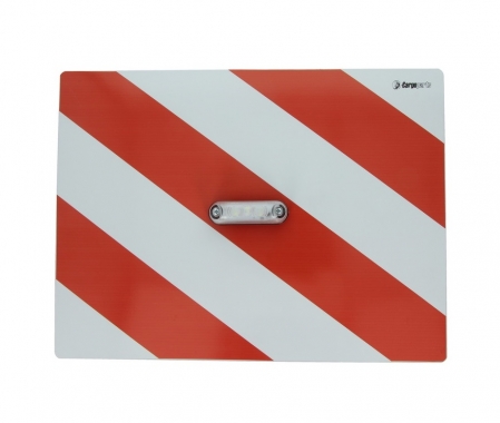 Echipamente - Tablita placa reflectorizanta avertizare/informare cu LED alb 40x30 cm, Cargoparts