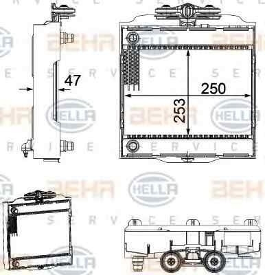 Piese Auto - Radiator apa racire motor BMW Seria 7 (F01, F02, F03, F04) HELLA 8MK 376 746-511