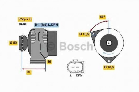 Alternatoare Electromotoare - Alternator MERCEDES-BENZ M-CLASS (W164) BOSCH 0 124 625 032