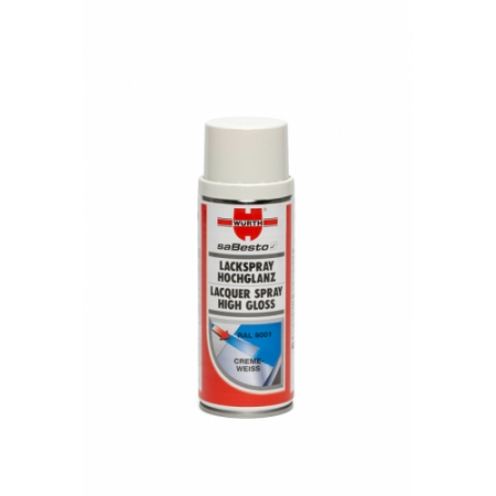 Ulei Lichide tehnice - Lac spray alb crem lucios 9001 Wurth