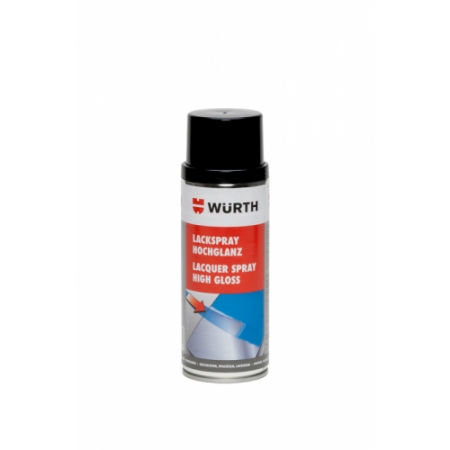 Ulei Lichide tehnice - Lac spray negru lucios 9005 Wurth