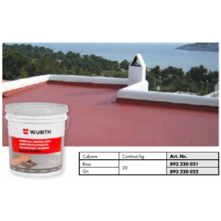 Membrana lichida hidroizolanta elastica ranforsata (gri) 20 kg Wurth [1]