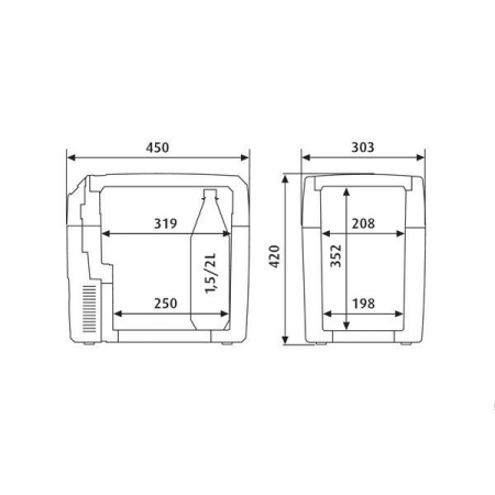 Cutie termoelectrica Dometic TropiCool 21L, rece/cald 12/24/230V  TC-21FL-AC [1]