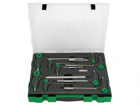 Echipamente - Set 9 chei imbux hexagonale torx cu maner in T 2-10mm, Toptul
