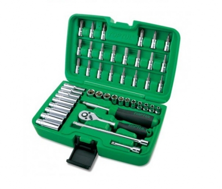 Echipamente - Set biti cu clichet si chei tubulare 1/4'', Toptul 51 piese