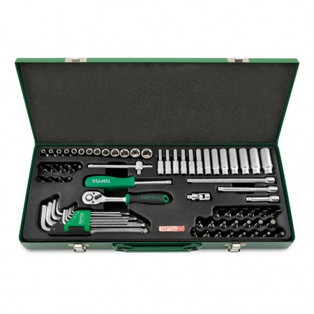 Echipamente - Set 72 piese biti antrenor cu clichet si stea hex 1/4'',Toptul