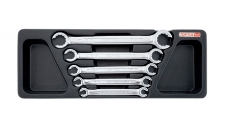 Echipamente - Set 5 chei inelare duble decupate 8-22mm, Toptul