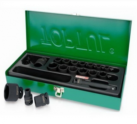 Chei si truse chei - Set capete chei tubulare de impact 1/2'', Toptul 10-32mm 17buc.