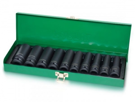 Chei si truse chei - Set capete chei tubulare de impact Hex adanca 1/2'', Toptul 10-24mm 10buc