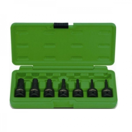 Set capete chei tubulare de impact 1/2'', Toptul 4-14mm 7buc Echipamente - Set capete chei tubulare de impact 1/2'', Toptul 4-14mm 7buc