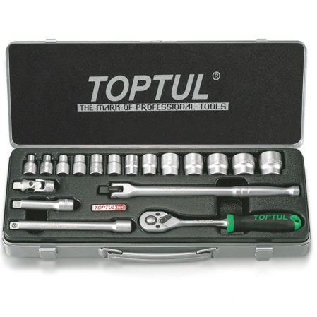 Echipamente - Set capete chei tubulare 3/8'', Toptul 18 piese