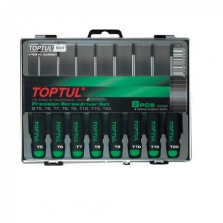 Echipamente - Set surubelnite precizie Torx, Toptul 8 piese T5-T20