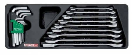 Echipamente - Set chei fixe si set chei hexagonale, Toptul 18 piese
