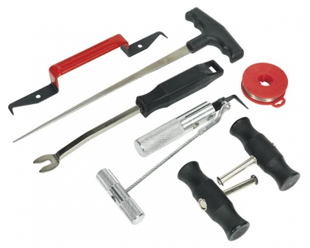 Scule profesionale pentru reparatii auto - Set de scule pentru demontat parbrize, Force 7 piese