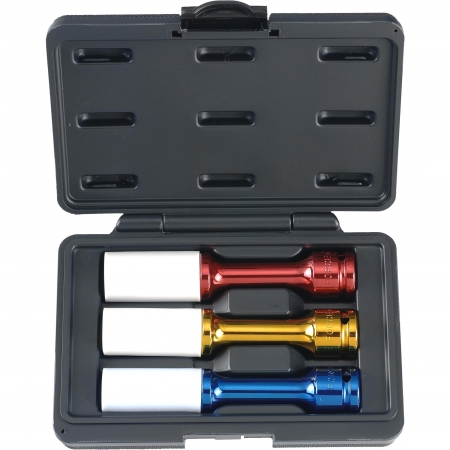 Scule profesionale pentru reparatii auto - Set 3buc. chei tubulare lungi de impact ½" 17-21mm, Force 150mm