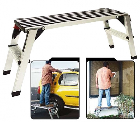 Echipamente - Scara tip platforma pliabila 2 trepte 200 kg 1020x385 mm aluminiu