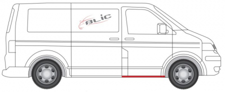 Acoperirea pentru repararea peretilor laterali Dreapta partea exterioara potrivit VW MULTIVAN T5, TRANSPORTER T5 -08.15 [1]