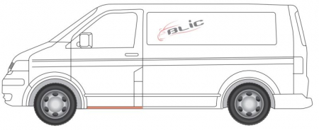 Acoperirea pentru repararea peretilor laterali Stanga partea interioara potrivit VW MULTIVAN T5, TRANSPORTER T5 -08.15 [1]