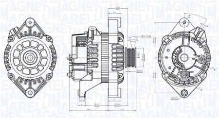Alternatoare Electromotoare - Alternator potrivit OPEL ASTRA F, CALIBRA A, FRONTERA A, FRONTERA A SPORT, FRONTERA B, OMEGA B, TIGRA, VECTRA B 1.6-2.2 1990-2004 - (12V, 100A)