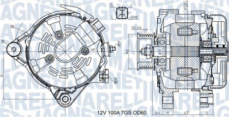 Alternatoare Electromotoare - Alternator potrivit TOYOTA AVENSIS VERSO 2.0 2001-2009 - (12V, 100A)