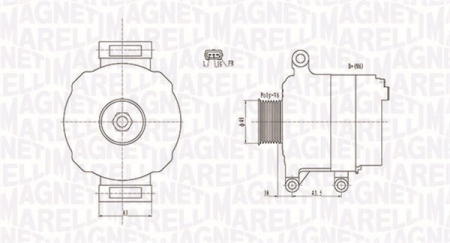 Alternatoare Electromotoare - Alternator potrivit MINI (R50, R53), (R52) 1.6 2001-2008 - (12V, 105A)