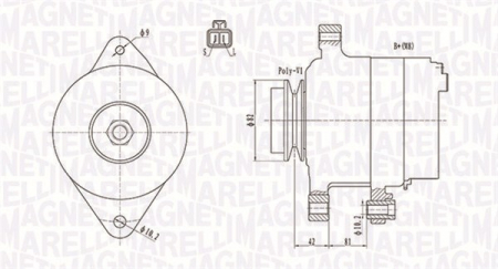 Alternatoare Electromotoare - Alternator potrivit NISSAN PRIMERA 2.2D dupa 2002 - (12V, 110A)