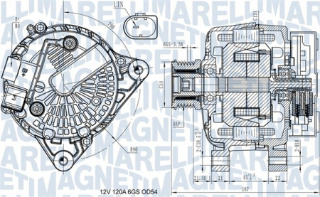 Alternatoare Electromotoare - Alternator potrivit FORD B-MAX, C-MAX II, ECOSPORT, FIESTA VI, FOCUS III, FOCUS III/KOMBI, GRAND C-MAX, KUGA II, TOURNEO CONNECT V408 NADWOZIE WIELKO 1.0-2.0D dupa 2008 - (12V, 120A)