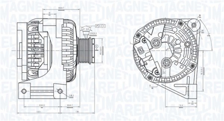 Alternatoare Electromotoare - Alternator potrivit VOLVO C70 I, S40 I, S60 I, S70, S80 I, V40, V70 I, V70 II, XC70 I 1.6-3.0 1995-2010 - (12V, 120A)