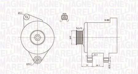 Alternatoare Electromotoare - Alternator potrivit OPEL ASTRA H, ASTRA H GTC, ASTRA H/KOMBI, CORSA D, MERIVA A, MERIVA B, ZAFIRA B, ZAFIRA B/MINIVAN 1.7D 2006-2017 - (12V, 140A)