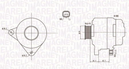 Alternatoare Electromotoare - Alternator potrivit CITROEN BERLINGO MULTISPACE, BERLINGO/MINIVAN, C3 II, C5 III, C-CROSSER, C-CROSSER ENTERPRISE; MITSUBISHI OUTLANDER II; PEUGEOT 207 1.4D-2.2D dupa 2006 - (12V, 150A)
