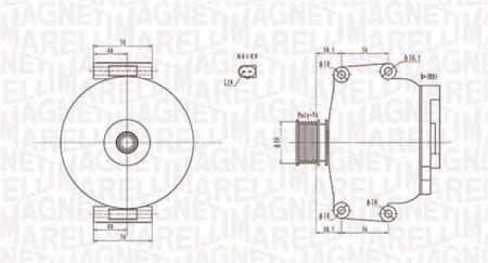 Alternatoare Electromotoare - Alternator potrivit MERCEDES C (C204), C (CL203), C T-MODEL (S203), C T-MODEL (S204), C (W203), C (W204), CLC (CL203), CLK (A209), CLK (C209), CLS (C219), E (A207) 2.5/3.0/3.5 dupa 2004 - (12V, 150A)