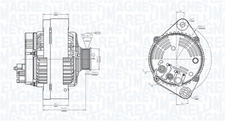 Alternator (12V, 65A) potrivit MG MG ZR; ROVER 100, 100 / METRO, 200, 200 II, 25 I, 400, 400 II, 45 I, COUPE 1.1-1.8 03.90-05.05