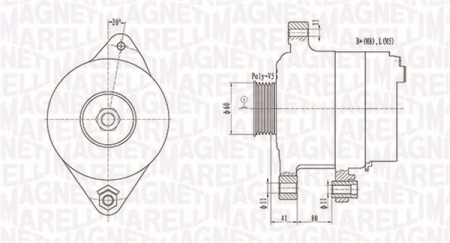 Alternatoare Electromotoare - Alternator potrivit FIAT DUCATO 1.9D 1994-2002 - (12V, 75A)