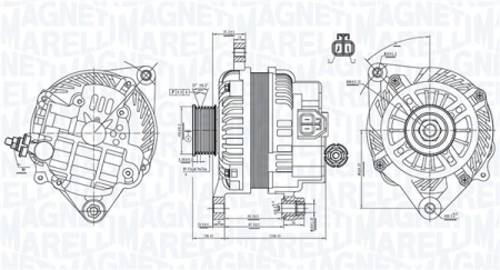 Alternatoare Electromotoare - Alternator potrivit MAZDA 3 1.3/1.6/2.0 2003-2009 - (12V, 80A)