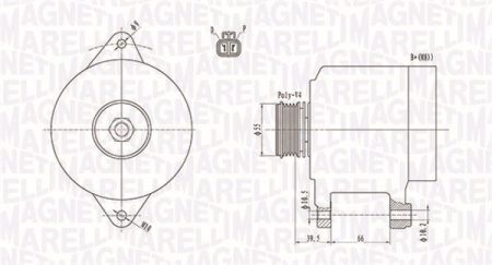 Alternatoare Electromotoare - Alternator potrivit MAZDA 323 F VI, 323 S VI, 626 V, MX-5 II, PREMACY, XEDOS 9 1.6-2.5 1997-2005 - (12V, 80A)