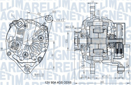 Alternatoare Electromotoare - Alternator potrivit NISSAN MICRA C+C III, MICRA III, NOTE 1.0-1.4LPG dupa 2003 - (12V, 80A)