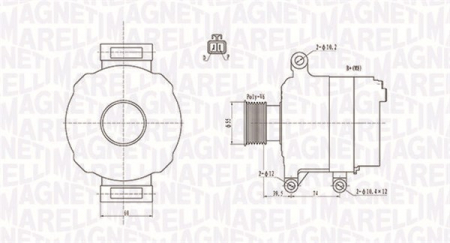 Alternatoare Electromotoare - Alternator potrivit MAZDA 6 1.8/2.0/2.3 2002-2008 - (12V, 95A)
