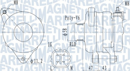 Alternatoare Electromotoare - Alternator potrivit TOYOTA AURIS, COROLLA, URBAN CRUISER, YARIS 1.4D 2005-2014 - (14V, 100A)