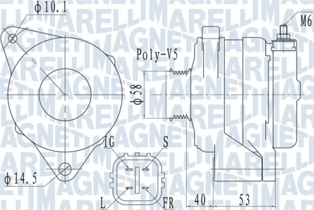 Alternatoare Electromotoare - Alternator potrivit TOYOTA AVENSIS, COROLLA, COROLLA VERSO 2.0D 2002-2009 - (14V, 100A)