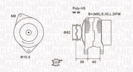 Alternator (14V, 100A) TOYOTA AURIS, COROLLA 1.4D intre 2004-2012