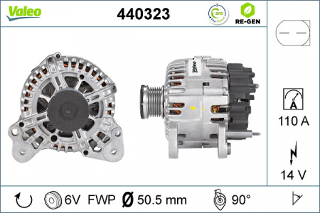 Alternator (14V, 110A) potrivit AUDI A1, A3; SEAT ALTEA, ALTEA XL, IBIZA IV, IBIZA IV SC, IBIZA IV ST, LEON, TOLEDO IV; SKODA FABIA II, OCTAVIA II, RAPID, ROOMSTER 1.0-2.0D 11.08- [0]